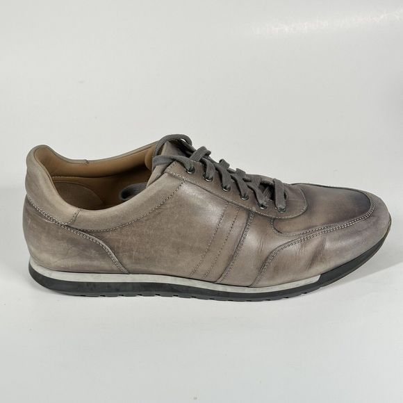 Magnanni Ibiza Mens Sneakers Shoes Size 11 Water Distressed Calf Skin 22652 Grey - Picture 8 of 16